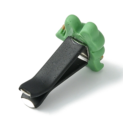 Frog Shape Opaque Resin Car Air Vent Clips, Magnetic Ferromanganese Iron & Plastic Clip Automotive Interior Trim