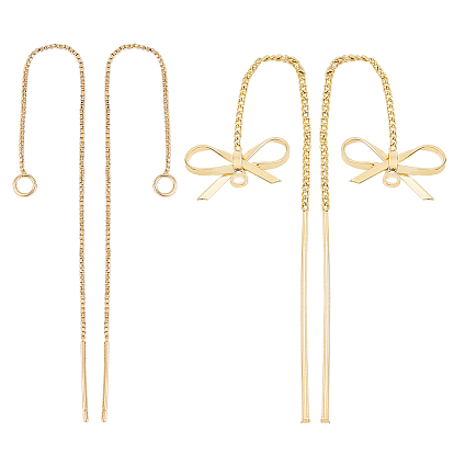 8шт 2 латунные серьги-гвоздики в стиле фурнитуры, с петлями, ушные резьбы