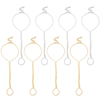 8шт. 2 цвета железные цепочки и браслеты на лодыжку с якорным плетением