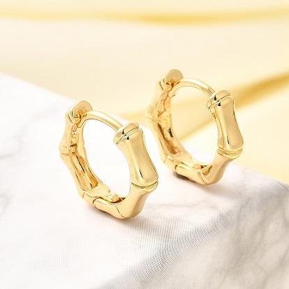 Серьги-кольца из бамбуковой латуни с покрытием для женщин, без кадмия и без свинца, долговечный