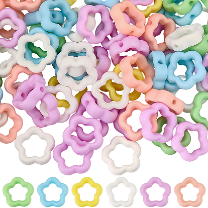 100шт. акриловая рамка из бусин, разноцветные