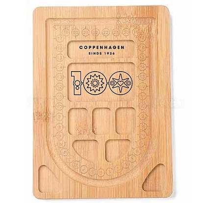 Bamboo Bead Design Board, DIY Beading Jewelry Necklace Making Tray, Rectangle