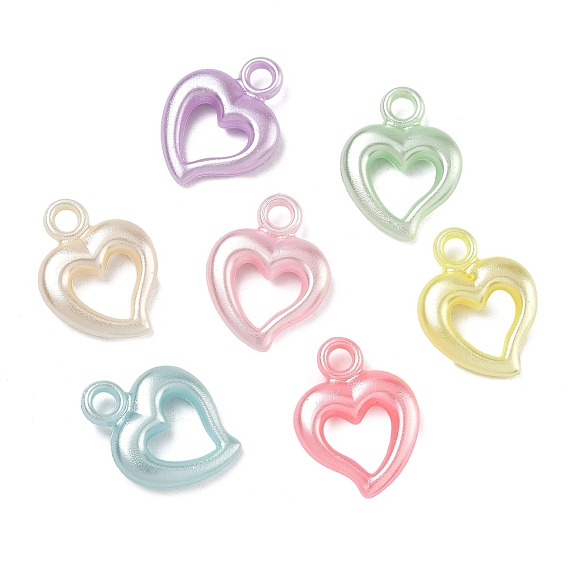 Абс пластмассовые жемчужные подвески, шарма сердца