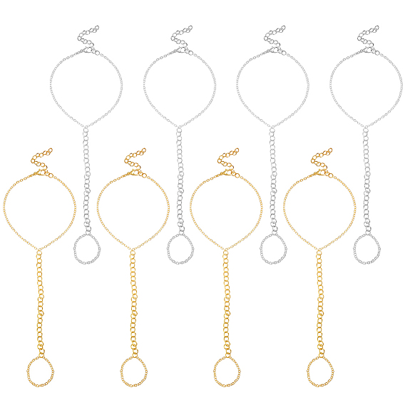 8шт. 2 цвета железные цепочки и браслеты на лодыжку с якорным плетением