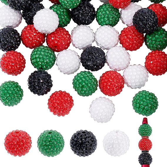 40 шт 4 цвета крупные смоляные стразы шарики-бусины в виде жевательной резинки, круглые