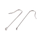 316 Surgical Stainless Steel Earring Hooks, with Vertical Loops