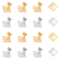 304 Stainless Steel Stud Earring Findings, with Ear Nuts & Loop, Rhombus