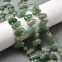 Естественный зеленый авантюрин бисер нитей, самородки, Топ пробуренной, упавший камень, с бисером