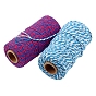 100M Macrame 2-Ply Cotton Braid Thread, with Spool, Round
