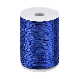Cordon en satin de polyester à queue de rat, pour création de noeud chinois, ronde
