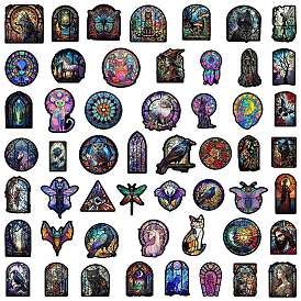 Gothic Style PVC Self-Adhesive Cartoon Stickers, Rainbow Prism Waterproof Decals for Kid's Art Craft