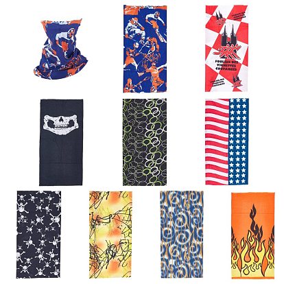 Gorgecraft Polyester Magic Headbands, Bandana Scarf, Neck Gaiter, UV Resistence Seamless Headwear, for Outdoor Workout Running