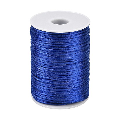 Cordon en satin de polyester à queue de rat, pour création de noeud chinois, ronde
