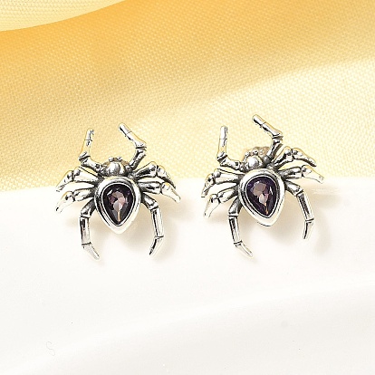 925 серебро из серебра прошивает кубические серьги из циркония, паук