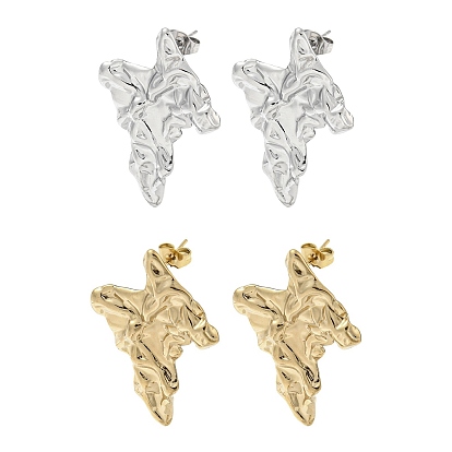 304 из нержавеющей стали серьги, крутить молнию