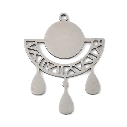 201 подвески из нержавеющей стали, лазерная резка, подвеска в виде веера и слезы, анти-тускнение