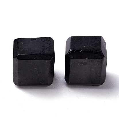 Natural Shungite Beads, Six Sided Celestial Dice