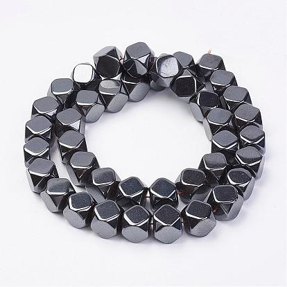 Non-magnetic Synthetic Hematite Beads Strands, Faceted, Cube