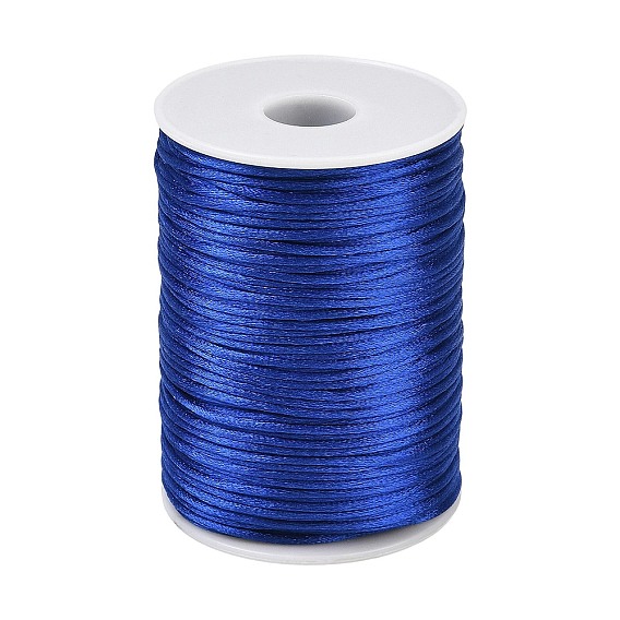 Cordon en satin de polyester à queue de rat, pour création de noeud chinois, ronde
