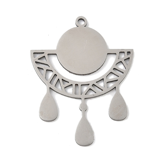 201 подвески из нержавеющей стали, лазерная резка, подвеска в виде веера и слезы, анти-тускнение