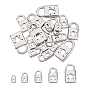 20Pcs 5 Style 304 Stainless Steel Pendant, Padlock
