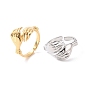 Hug Ring, Brass Double Hands Open Cuff Ring for Women
