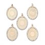 Настройки кабошон большой кулон овальной сплав горный хрусталь, без кадмия и без свинца, подвески кадров памяти, лоток : 30x40 мм, 58x39x4 мм, отверстия: 4x7 mm, 26 шт / пакет