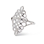 Hollow Out Chinese Knot 304 Stainless Steel Finger Ring for Women