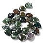 Natural Indian Agate Stone Beads Strands, with Seed Beads, Heart