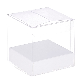 Cajas plegables de pvc transparente, con pedestal de papel