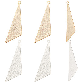24 шт 2 цвета латунные подвески, треугольные
