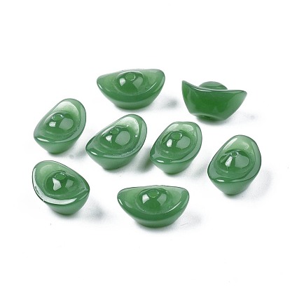 Imitation Jade Glass Beads, Ingot