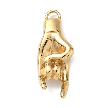 304 Stainless Steel Pendants Ion Plating(IP), Rock On Charm