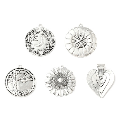 Тибетский сплав стиля большие кулоны, античное серебро