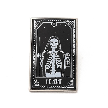 Брошь из сплава карт Таро ix, значок черепа для рюкзака