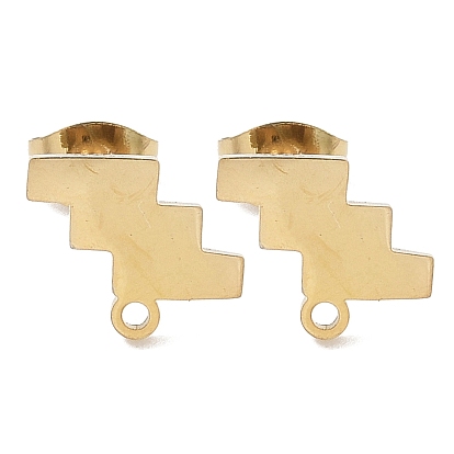 Лестницы ионное покрытие (ip) 304 фурнитура для сережек-гвоздиков из нержавеющей стали, с петлей