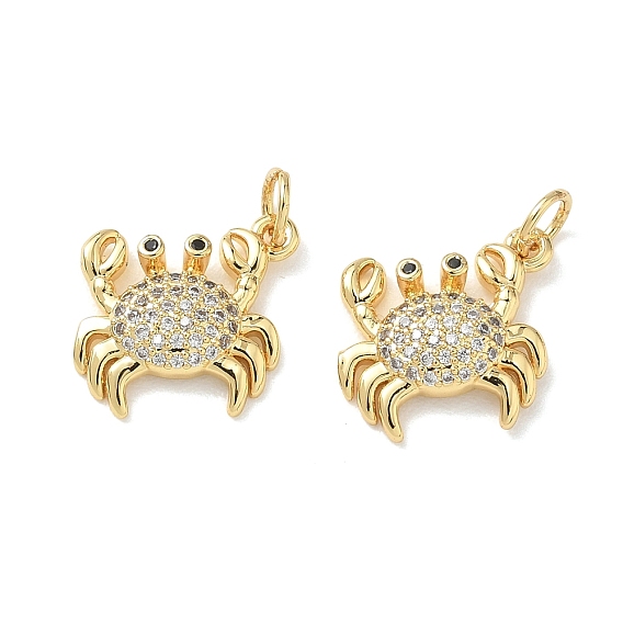 Латунные микро проложить кубического циркония подвески, без свинца и без кадмия, долговечный, стойки покрытие, крабовые прелести