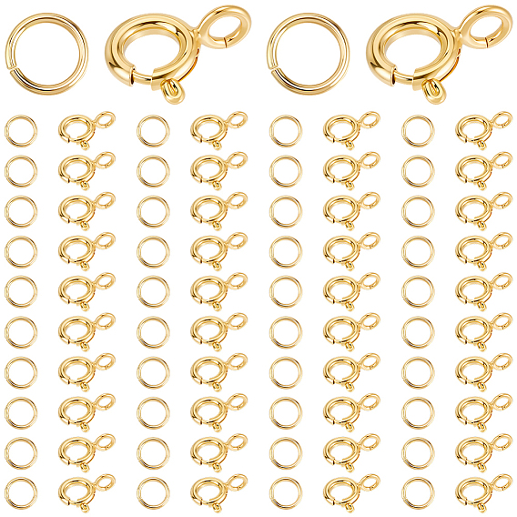 Латунная застежка пружинного кольца, с прыжковых колец