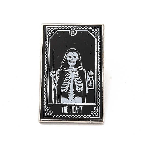 Брошь из сплава карт Таро ix, значок черепа для рюкзака