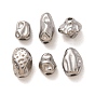 304 Stainless Steel Beads, Hammered Irregular Nuggets