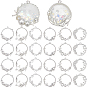 24Pcs 6 Styles Alloy Open Back Bezel Pendants, For DIY UV Resin, Epoxy Resin, Pressed Flower Jewelry, Ocean Style, Mixed Shapes