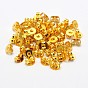 Brass Ear Nuts, Friction Earring Backs for Stud Earrings, Cadmium Free & Nickel Free & Lead Free, 5x5x3mm, Hole: 1mm