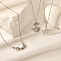 304 подвесные из нержавеющей стали ожерелья, цвет нержавеющей стали
