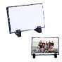 Sublimation Blank Natural Slate Rock Stone Plate, with 2Pcs Plastic Racks, Vertical Rectangle Photo Frame for Heat Press Machine