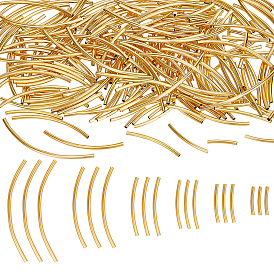 240 шт. 6 стили латунные изогнутые трубчатые бусины