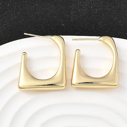 Трапециевидные латунные серьги-гвоздики, без свинца и без кадмия, стойки покрытие, долговечный