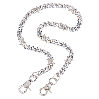 1Брюки из колючей проволоки из нержавеющей стали, декоративные цепи для брюк в стиле панк, Сплав с застежками