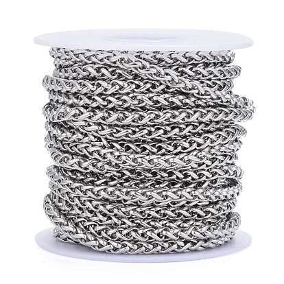 304 Stainless Steel Wheat Chains, Unwelded, with Spool