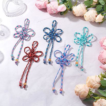 5шт 7 внутренние сердечники полиэстер и спандекс шнур веревки подвесные украшения, бабочка, с акриловой