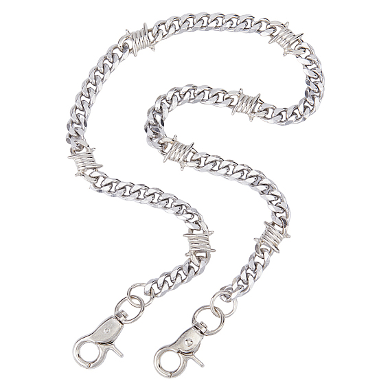 1Брюки из колючей проволоки из нержавеющей стали, декоративные цепи для брюк в стиле панк, Сплав с застежками